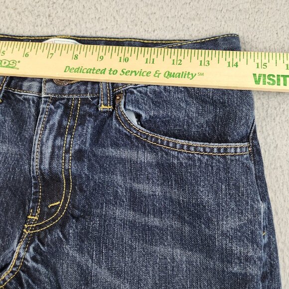 Levi's 505 Jeans Boys Size 10 Husky Dark Wash Regular Fit Straight Blue Denim - Picture 3 of 9